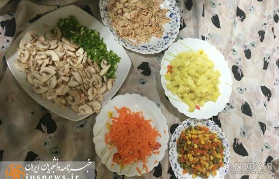 تزیین غذا ساده تزیین غذا ساده