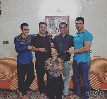 عکس اسدالله یکتا و همسرش و فرزندانش
