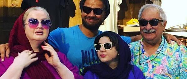 عکس علی صادقی و همسرش و بچه هایش