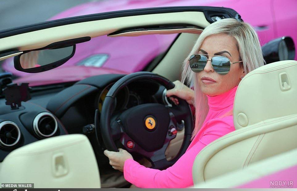 عکس ماشین فراری صورتی عکس ماشین فراری صورتی