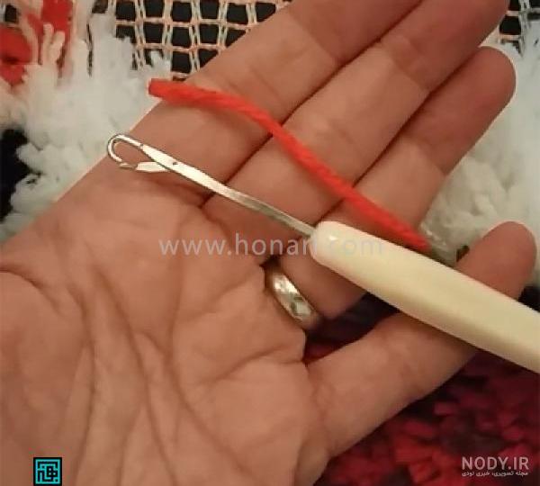 آموزش کف بافی روی تور آموزش کف بافی روی تور
