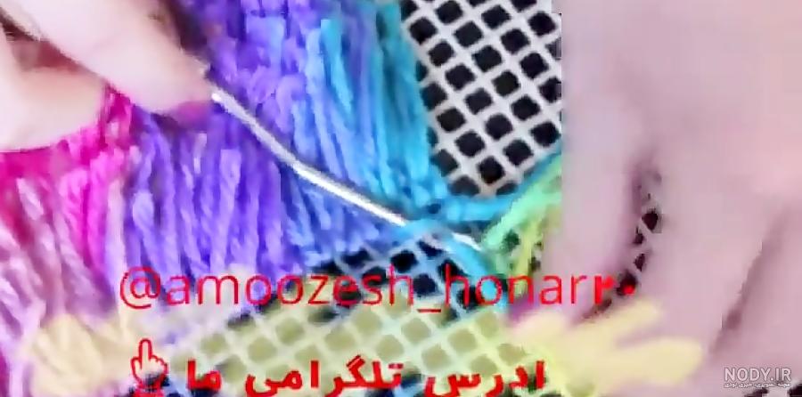 بافت پادری با کاموای ضخیم بافت پادری با کاموای ضخیم