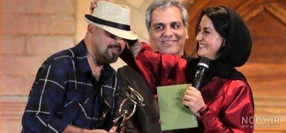 رضا عطاران و همسرش و فرزندش