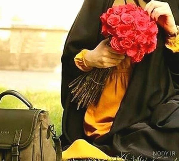 عکس دختر چادری با تفنگ