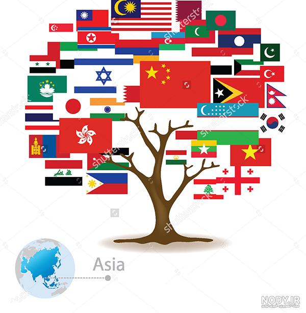 عکس پرچم کشورهای آسیایی