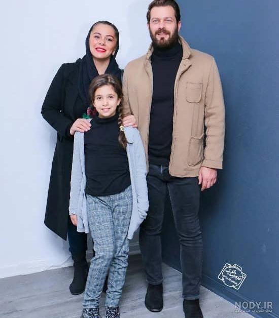 عکس پژمان بازغی و همسرش و فرزندانش