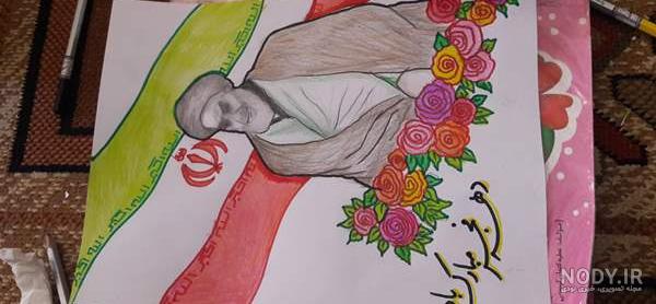 نقاشی دهه فجر ساده