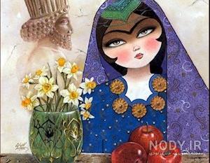نقاشی میوه های شب یلدا نقاشی میوه های شب یلدا