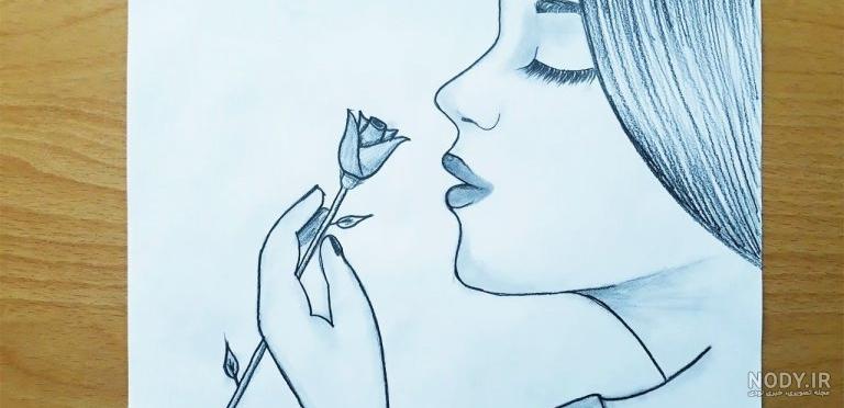 نقاشی نیم رخ پسر