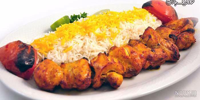 عکس جوجه کباب در طبیعت شب