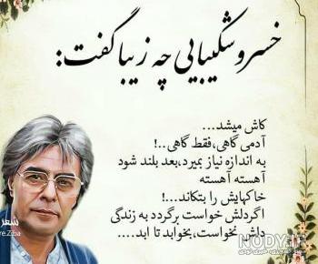 عکس نوشته خسرو شکیبایی چه زیبا گفت