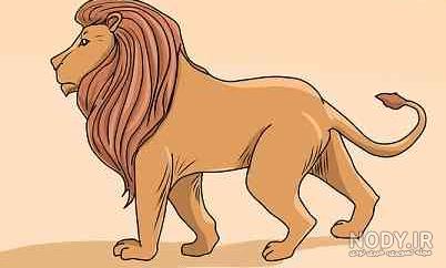 آموزش نقاشی شیر کارتونی