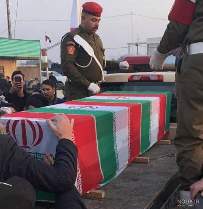 بدن حاج قاسم سلیمانی بعد از شهادت