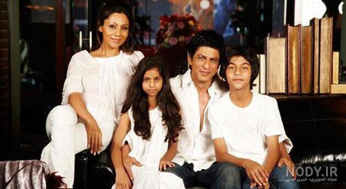 تصاویر شاهرخ خان و خانواده اش