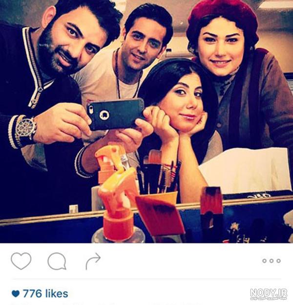 عکس امیرحسین آرمان با لادن مستوفی