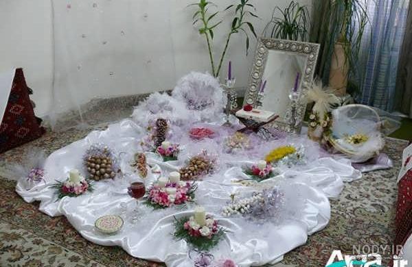 عکس تزیین سفره عقد ساده عکس تزیین سفره عقد ساده