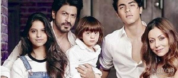 عکس شاهرخ خان و خانواده اش
