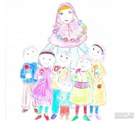 عکس نقاشی روز معلم کودکانه عکس نقاشی روز معلم کودکانه