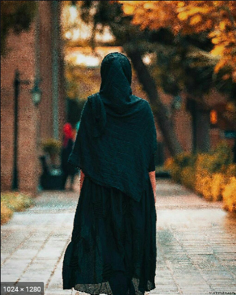 عکس دختر از پشت سر با حجاب