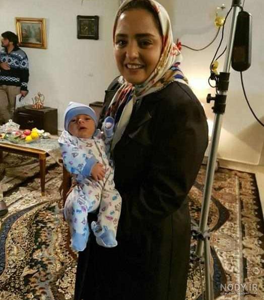 عکس فرزند علی اوجی و نرگس محمدی
