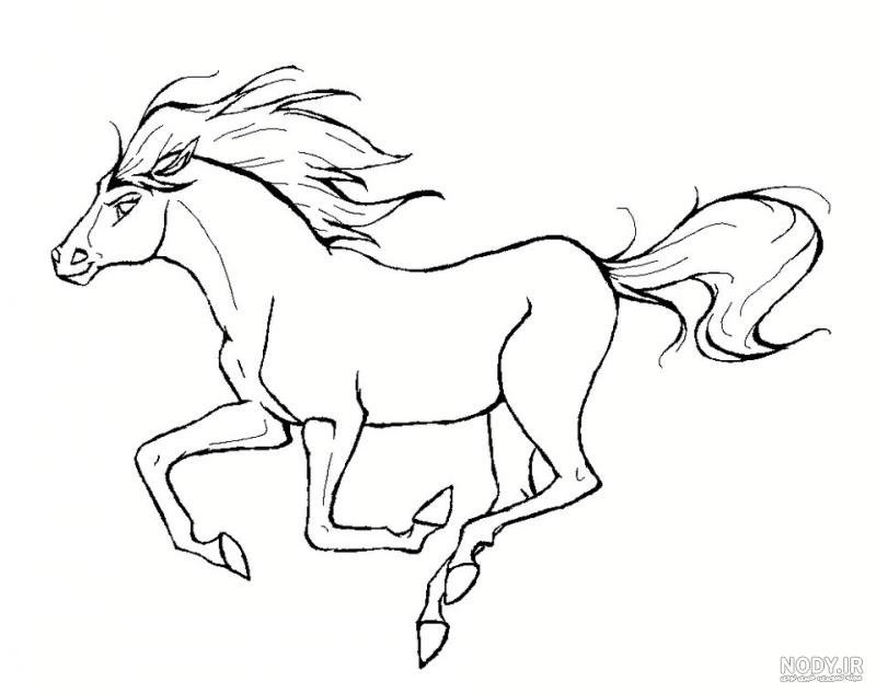 نقاشی اسب ساده
