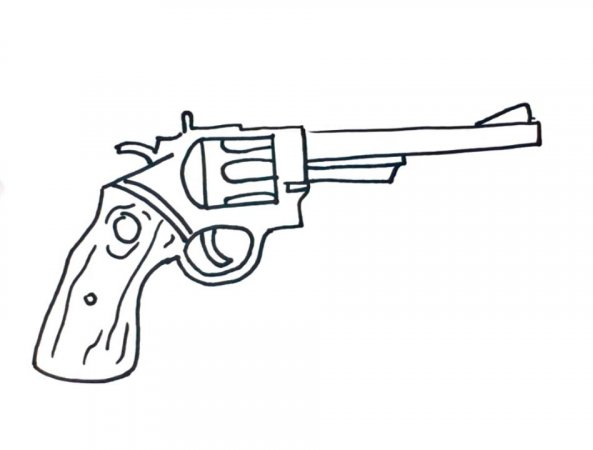 نقاشی تفنگ ساده