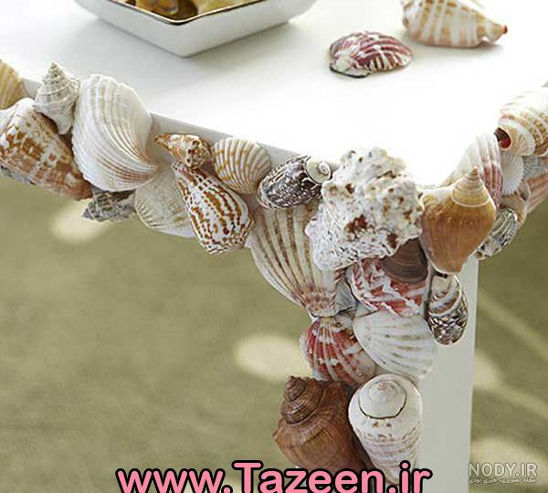 کاردستی با صدف و چسب حرارتی