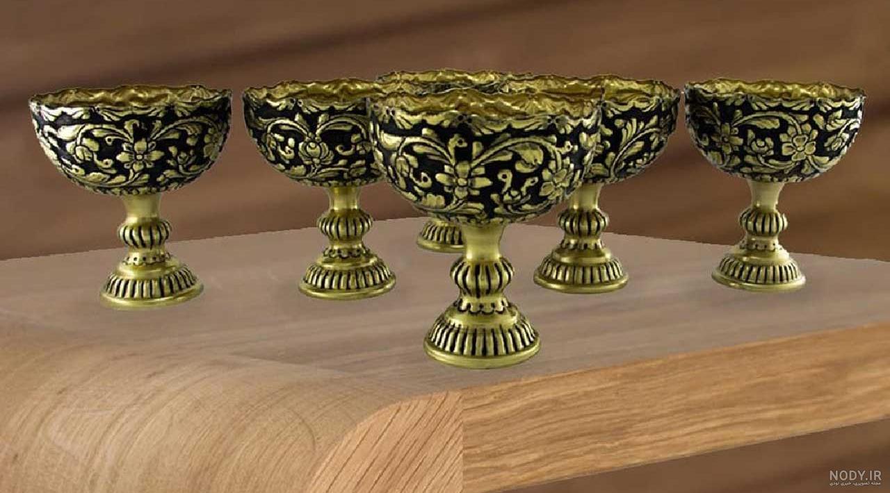 قیمت ظروف مسی سیاه قلم دیجی کالا