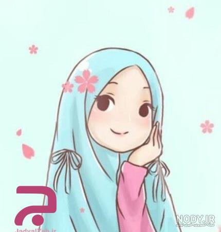نقاشی حجاب با مداد رنگی