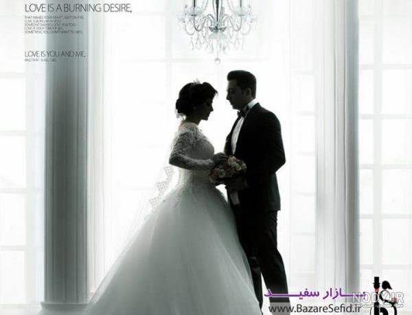 ژست عروس و داماد در باغ ژست عروس و داماد در باغ