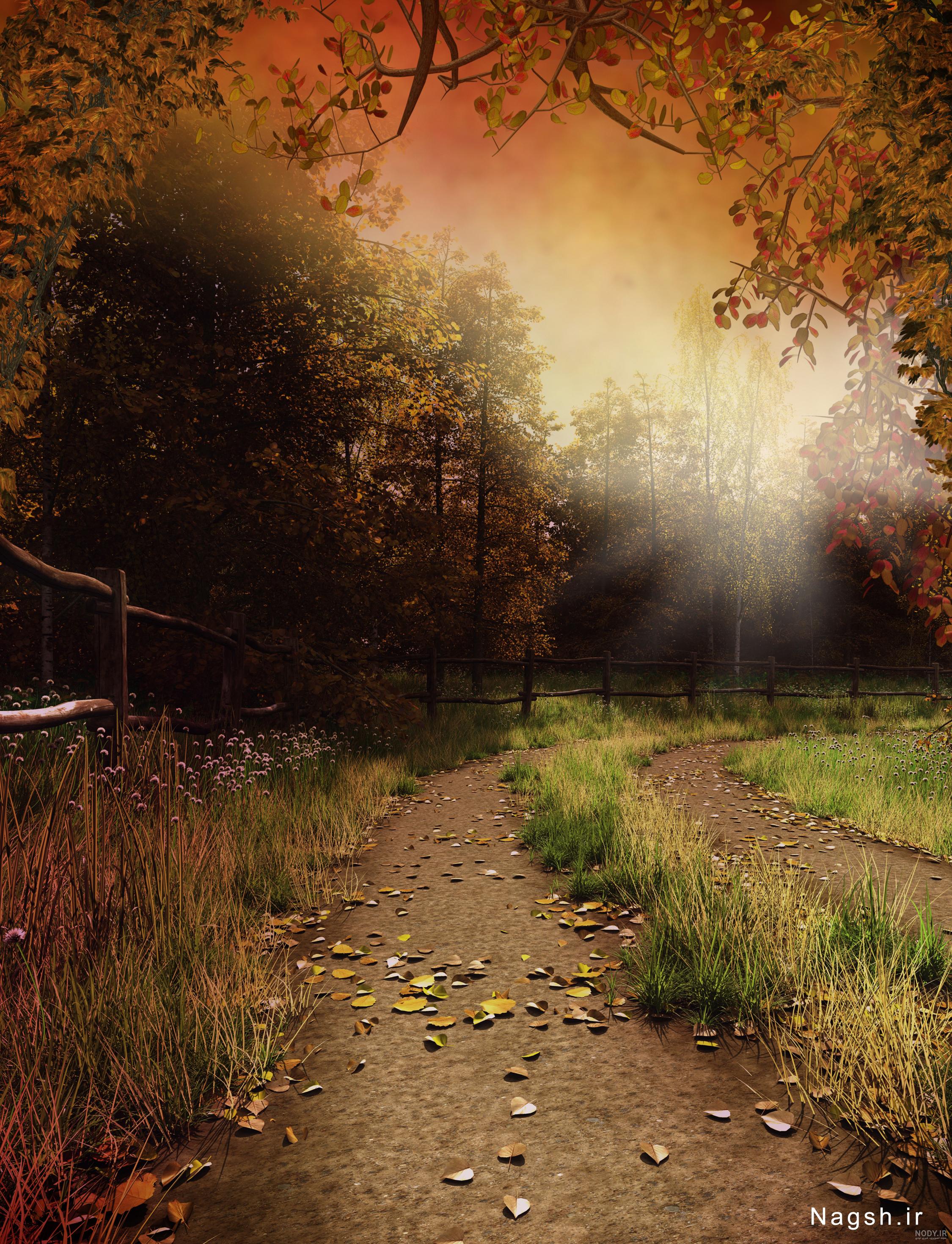  عکس غروب پاییز