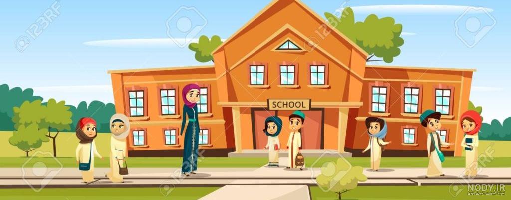 عکس مدرسه کارتونی پسرانه