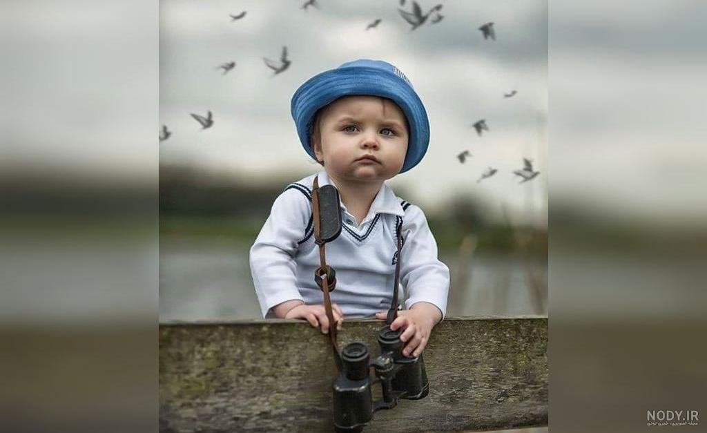ژست عکس کودک با کیک تولد ژست عکس کودک با کیک تولد