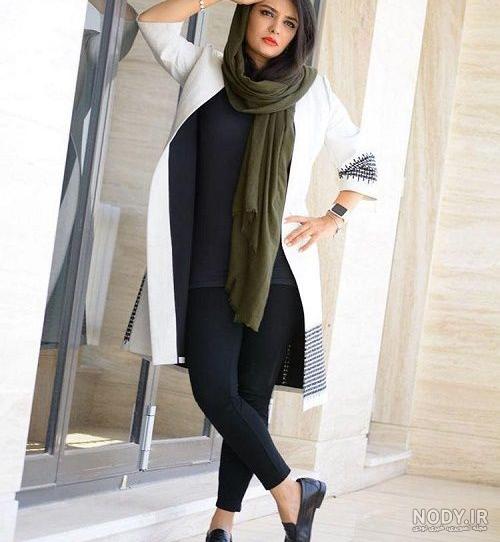 مدل یقه مانتو جلو باز