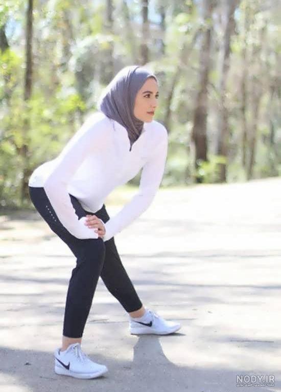 ژست عکس ورزشی در طبیعت ژست عکس ورزشی در طبیعت