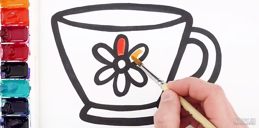 طرح لیوان برای نقاشی