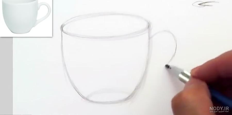 طرح نقاشی لیوان ساده