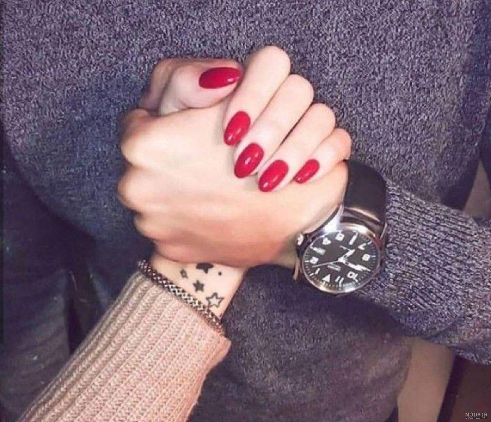 عکس دو نفره دست