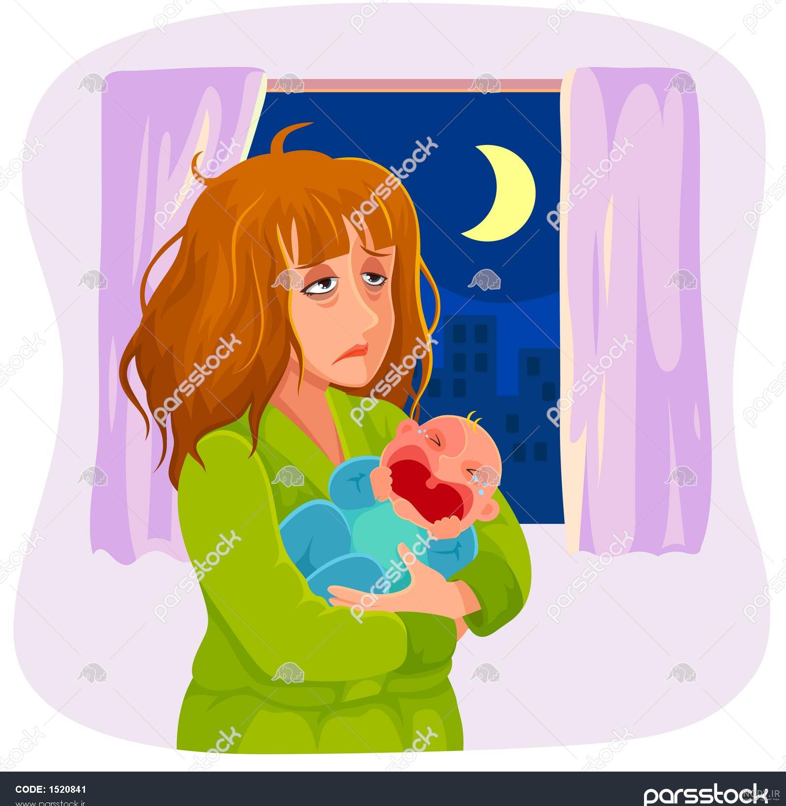 عکس مادر خسته