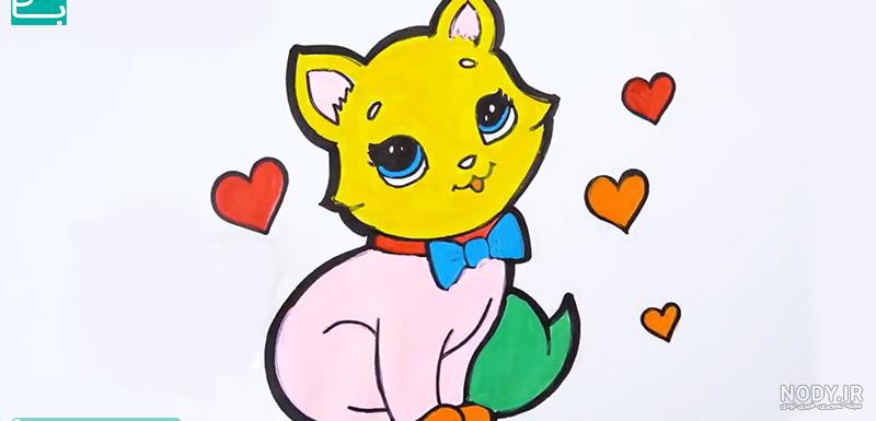 عکس نقاشی گربه دخترانه عکس نقاشی گربه دخترانه