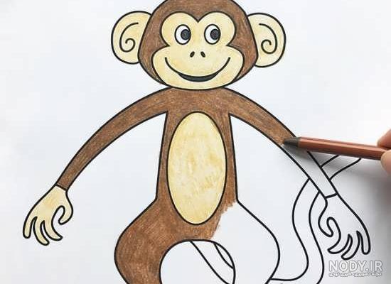 نقاشی ساده ای از میمون نقاشی ساده ای از میمون