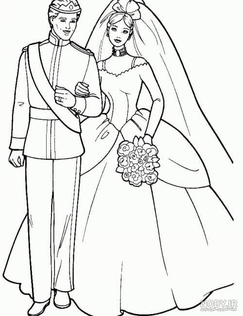 نقاشی ساده عروس