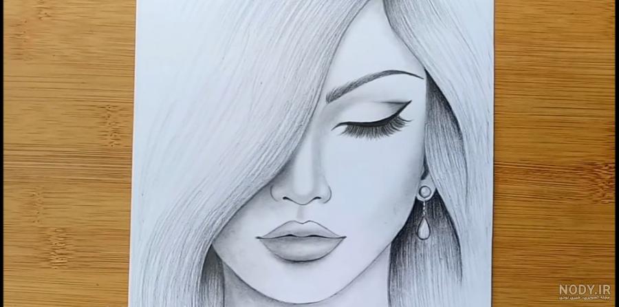 نقاشی صورت آدم دختر نقاشی صورت آدم دختر