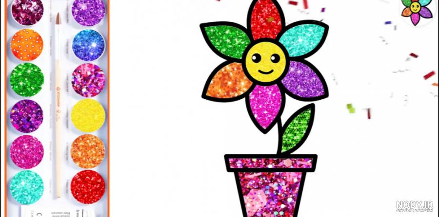 نقاشی گل عروسکی