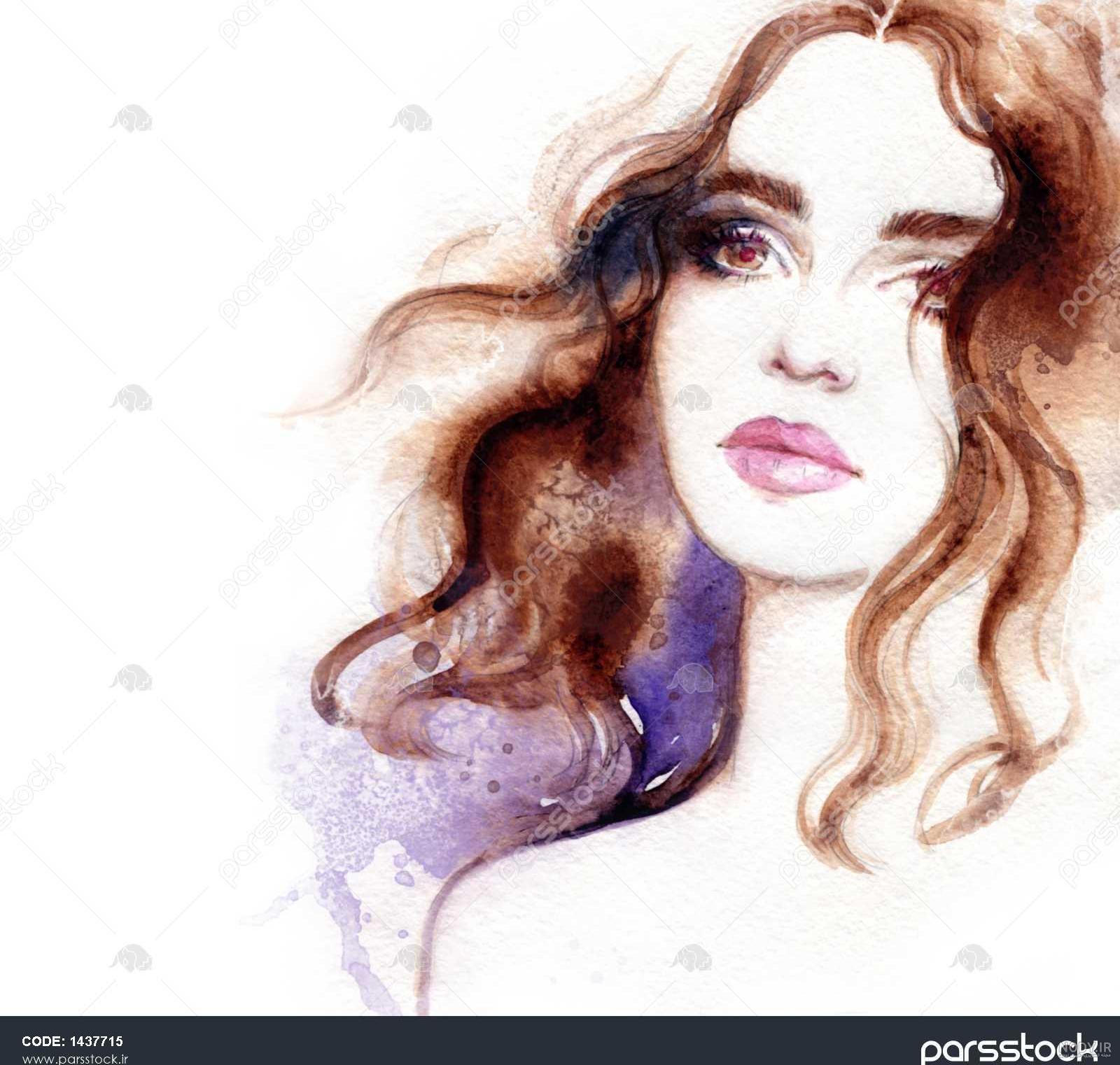 نقاشی یک صورت زیبا