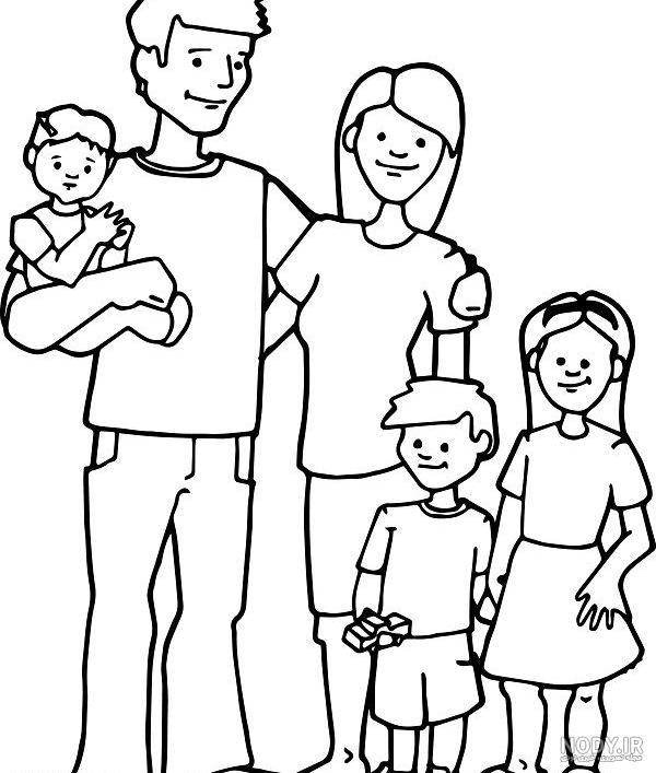 عکس کارتونی خانواده شاد