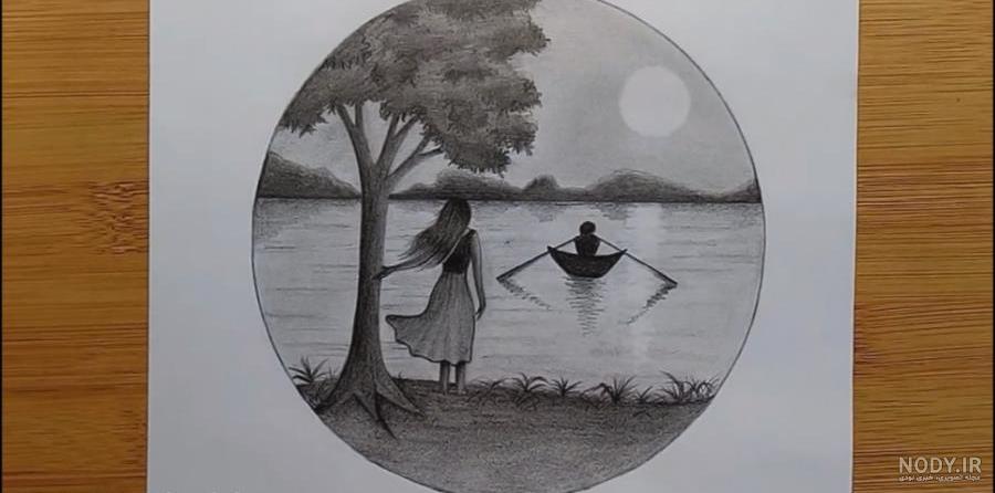 نقاشی سیاه قلم دخترانه نقاشی سیاه قلم دخترانه