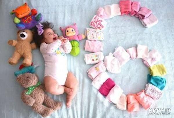 عکس ماهگرد نوزاد چهار ماهه