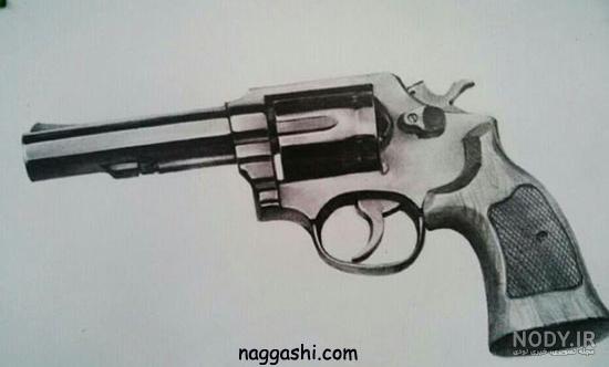 نقاشی تفنگ ساده