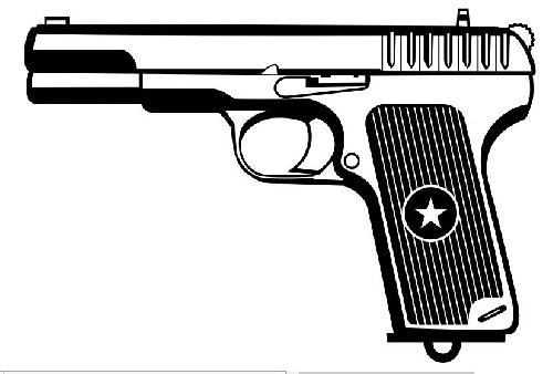 نقاشی تفنگ هفت تیر